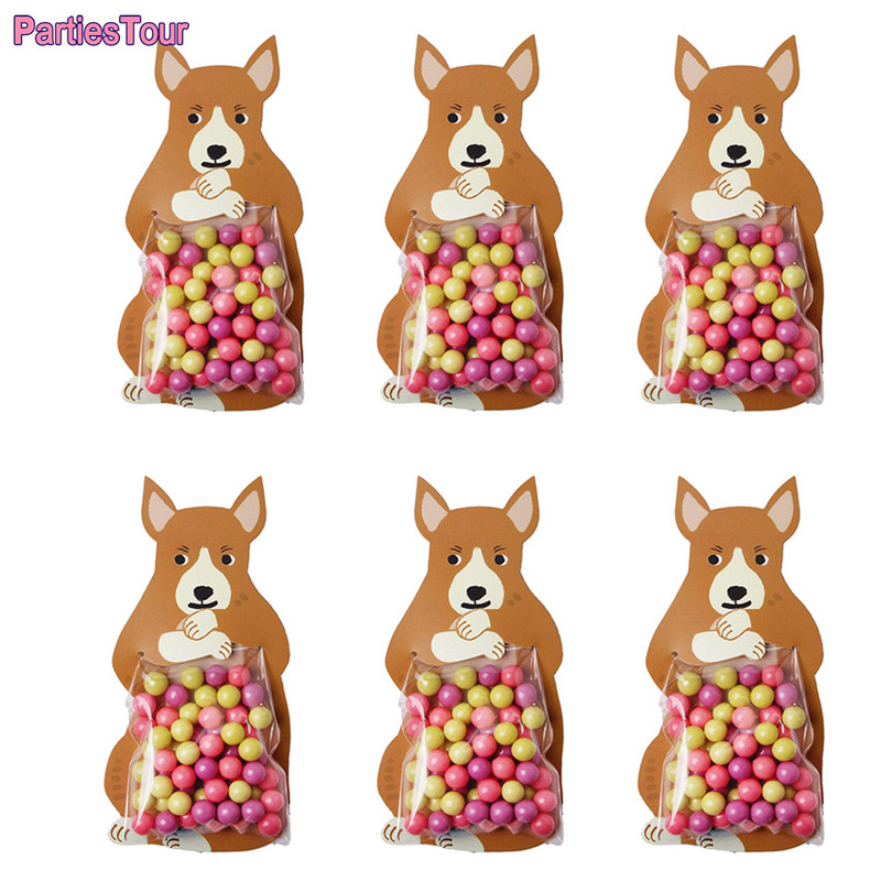 30db Aranyos erdei Állat Ajándéktáskák Koala alakú Sütőcukortáska Gyerek Fiú Lány dzsungel szafari Születésnapi parti kellékek Babazuhany