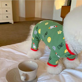 Cotton Four Seasons Mājas drēbes Cute Print Dog Drēbes Kucēns Bišons Pūdelis Ikdienas kombinezons Apģērbi Maziem Suņiem