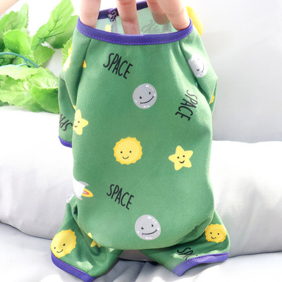 Cotton Four Seasons Mājas drēbes Cute Print Dog Drēbes Kucēns Bišons Pūdelis Ikdienas kombinezons Apģērbi Maziem Suņiem