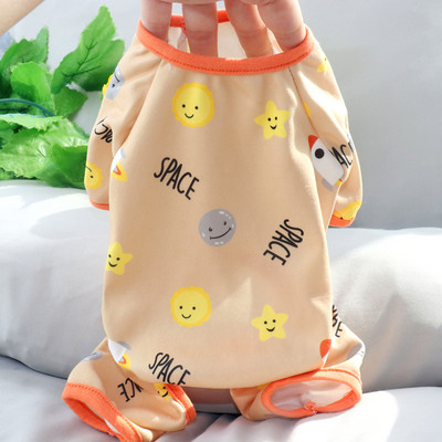 Cotton Four Seasons Mājas drēbes Cute Print Dog Drēbes Kucēns Bišons Pūdelis Ikdienas kombinezons Apģērbi Maziem Suņiem