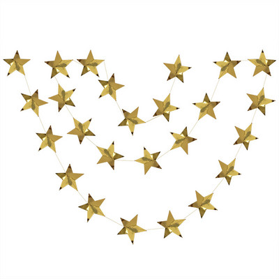 4M 7/10cm Särav täht, paberist tilga vanikubänner, kuldne hõbedane pungibänner beebi dušši jaoks lastetoa pulmade rippkaunistus