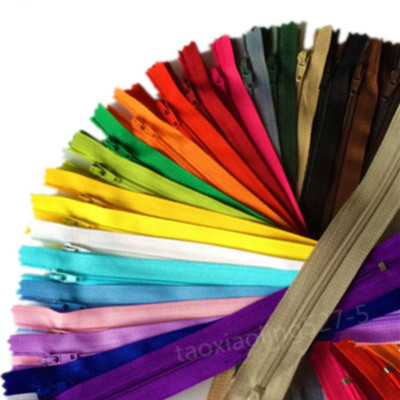 10pcs 3# 10 cm/15cm/18cm/20cm/25cm/30cm/35cm/40cm/50cm/55cm/60cm  Nylon Coil Zippers Tailor Sewer Craft Crafter`s (20 colors)