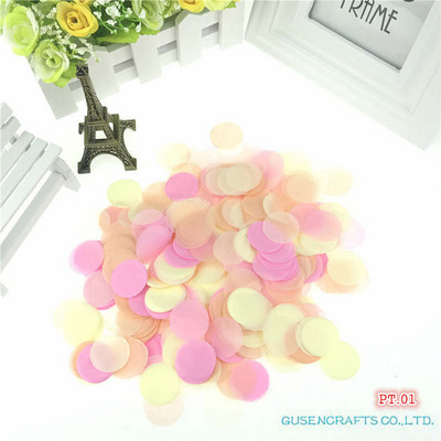 1500 tétel 2,5 cm kör alakú esküvői szórások kék selyempapír konfetti Boda születésnapi parti asztaldísz Pinata töltőanyag