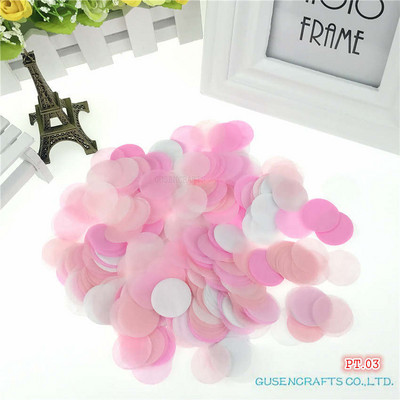 1500 tétel 2,5 cm kör alakú esküvői szórások kék selyempapír konfetti Boda születésnapi parti asztaldísz Pinata töltőanyag