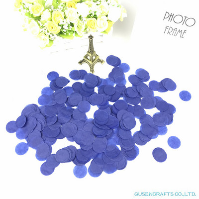 1500 tétel 2,5 cm kör alakú esküvői szórások kék selyempapír konfetti Boda születésnapi parti asztaldísz Pinata töltőanyag