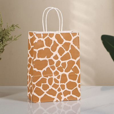 6 db Dzsungel Állatok Papírtáska Rajzfilm Oroszlán Tigris Zebra Ajándéktáska Dzsungel Party dekorációhoz Gyerekeknek Ajándék sütik Csomagoló zacskók