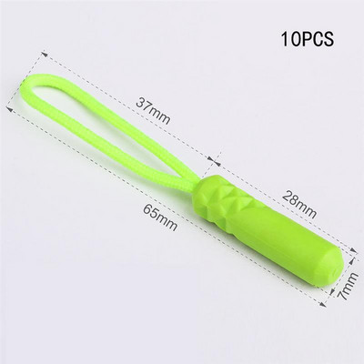 10 tk/komplekt 10 värvilist tõmblukku Tõmba tõmbluku ots Fit Trossi silt Asendusklamber Purunenud Pandla Kinnitus Kohver Telk Seljakott Tõmbluku nöör
