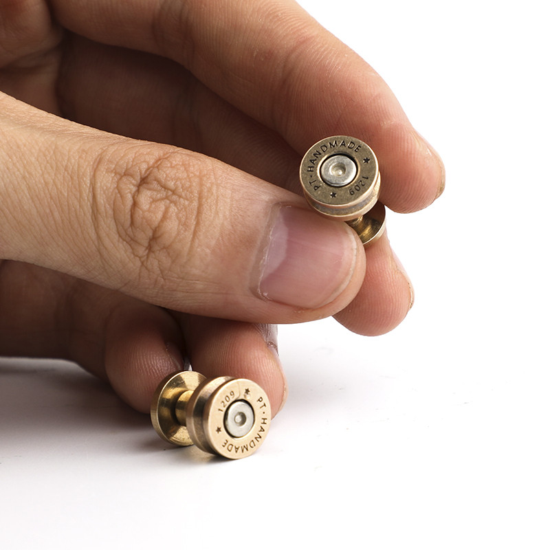 1 gabalas 100 % žalvario piniginės užraktas senovinis rankų darbo sagties įdėklas užraktas apvali galvutė Dekoruokite "pasidaryk pats" priedai Oda amatų įranga