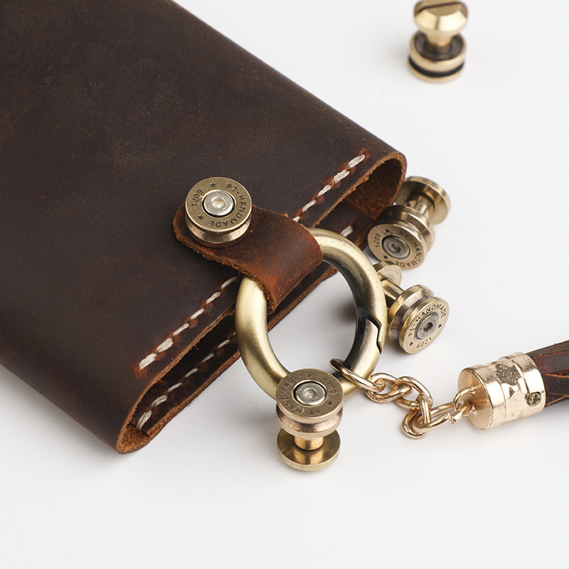 1 gabalas 100 % žalvario piniginės užraktas senovinis rankų darbo sagties įdėklas užraktas apvali galvutė Dekoruokite "pasidaryk pats" priedai Oda amatų įranga