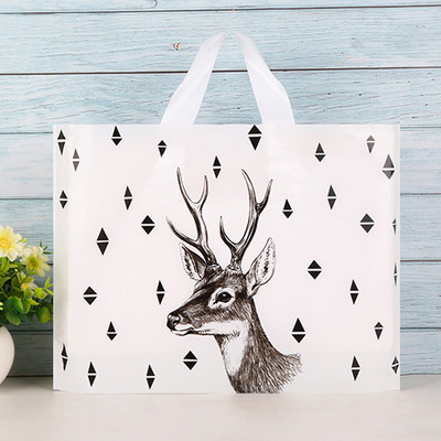 5 tk paksu ehete plastikust käepidemetega kott Armsad mitmesuguse mustriga kilekotid käepidemega kinkekarbiga pulmapeo pakend