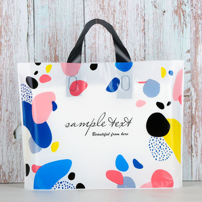 5 tk paksu ehete plastikust käepidemetega kott Armsad mitmesuguse mustriga kilekotid käepidemega kinkekarbiga pulmapeo pakend