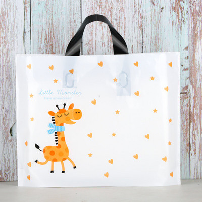 5 tk paksu ehete plastikust käepidemetega kott Armsad mitmesuguse mustriga kilekotid käepidemega kinkekarbiga pulmapeo pakend