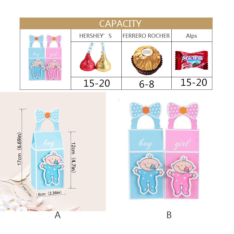 Big Heard Love 12 buc. Cutie de bomboane pentru Baby Shower pentru băieți și fete.