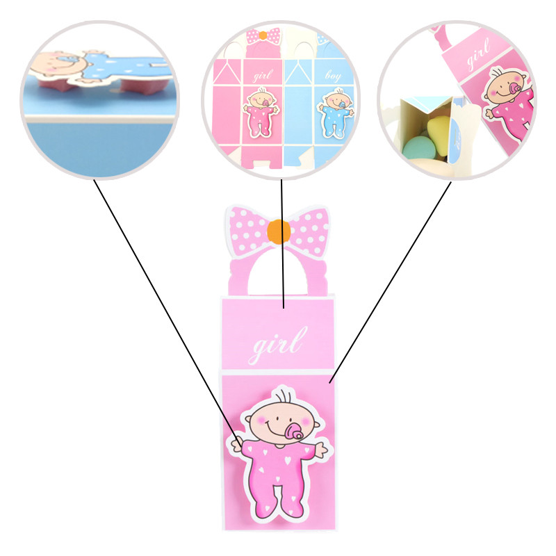 Big Heard Love 12 buc. Cutie de bomboane pentru Baby Shower pentru băieți și fete.