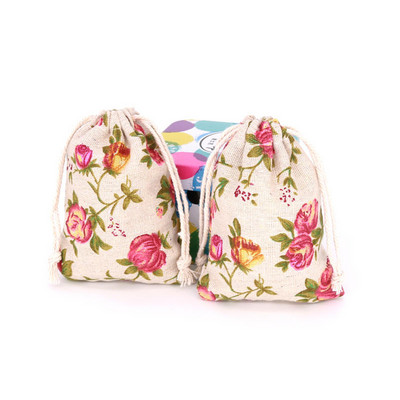 5tk/partii Linased puuvillased kotid 8x10 9x12cm väikese peo pulmasoov Butiik kommid ehted pakendamiskotid Muslini kinkekoti kotid