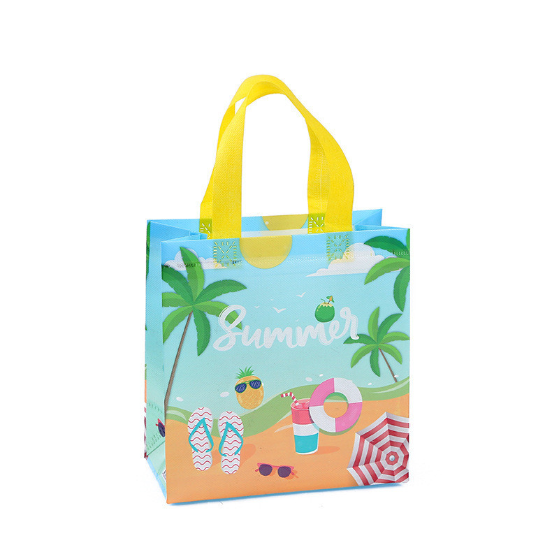 4 bucăți geantă cadou pentru petrecere de naștere cu tematică Hawaiian Luau, cu tematică pentru plajă, șlapi pentru piscină, petrecere de vară, cu bomboane și bunătăți pentru copii