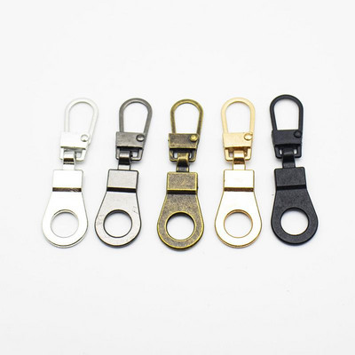 5db Levehető fém cipzár lehúzók cipzár csúszkákhoz Fejcipzárok Javítókészletek Cipzárhúzó fül Barkács varrótáskák kabát