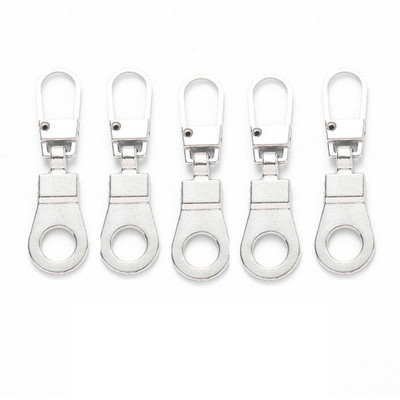 5db Levehető fém cipzár lehúzók cipzár csúszkákhoz Fejcipzárok Javítókészletek Cipzárhúzó fül Barkács varrótáskák kabát