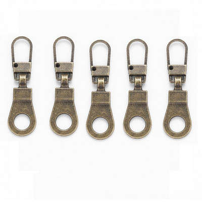 5db Levehető fém cipzár lehúzók cipzár csúszkákhoz Fejcipzárok Javítókészletek Cipzárhúzó fül Barkács varrótáskák kabát