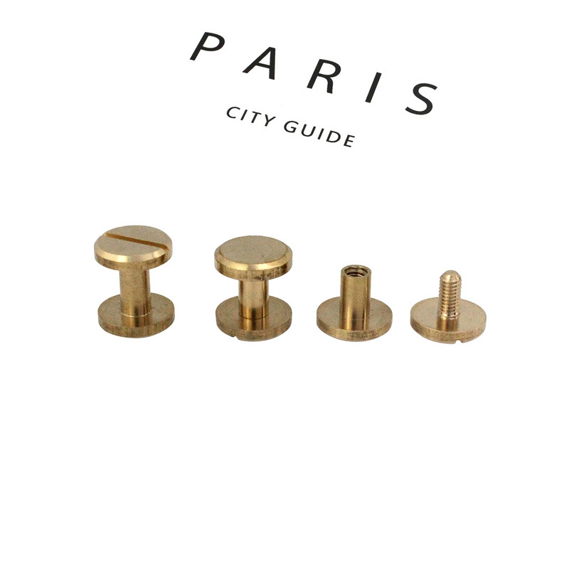 10gab cieta misiņa iesiešanas Čikāgas skrūves, naglas kniedes foto albumam ādas amatniecības kniedes Jostas maka stiprinājumi 10 mm vāciņš