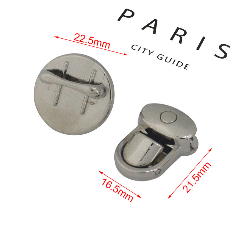 1x Metāla Push Lock aizdare Somas mēlītes sprādzes Ādas Amatniecības sieviešu soma Rokassomiņa Plecu somas aksesuāri