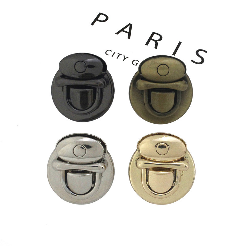 1x Metāla Push Lock aizdare Somas mēlītes sprādzes Ādas Amatniecības sieviešu soma Rokassomiņa Plecu somas aksesuāri