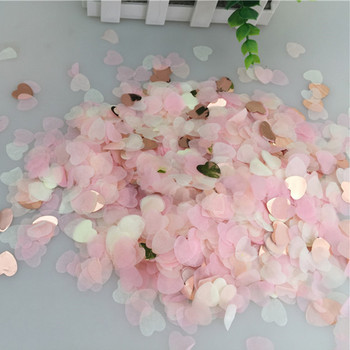 1,5 εκ. Καρδιά Ροζ Χρυσό Μικτό Χρώμα Κομφετί Γάμου Διακόσμηση Γενεθλίων Στρογγυλό διαφανές κομφετί με μπαλόνι
