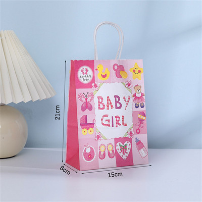 Nem feltáruló ajándéktasakok fiús vagy lányos édességdobozok rózsaszín kék süticsomagolás hordtáska babazuhany Neme feltáró parti dekoráció