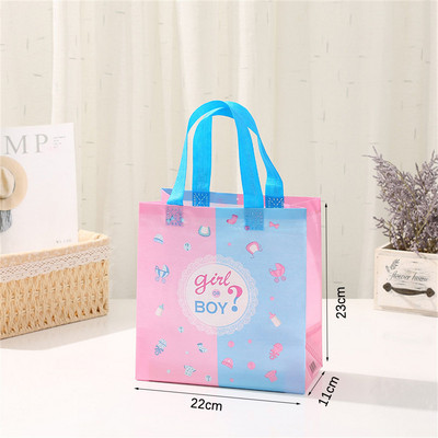 Nem feltáruló ajándéktasakok fiús vagy lányos édességdobozok rózsaszín kék süticsomagolás hordtáska babazuhany Neme feltáró parti dekoráció