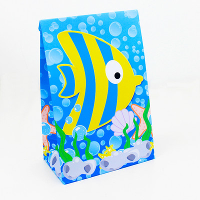 Nāras astes dāvanu kastes bērniem dzimšanas dienas ballītei zem jūras Dzīvnieku kārumu maisiņi konfekšu kastīte papīrs konfekšu kaste Zivju nāru dekors