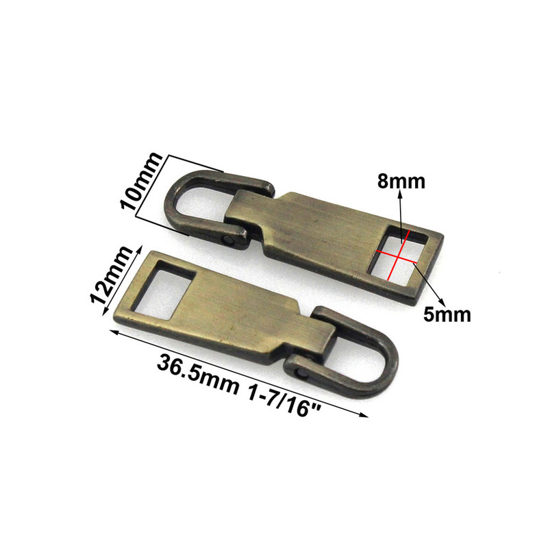2db Fém tartós cipzár lehúzók cipzár csúszkákhoz Fejcipzárok Javítókészletek Cipzárhúzó fül Barkács varrás kiegészítők 6 szín
