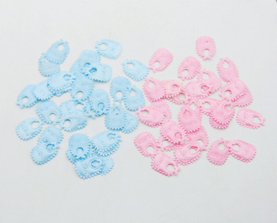 100 de bucăți pentru Baby Shower, roz albastru, bavete din țesătură, suzete, hrănitor, confeti, stropituri pentru ziua de naștere, pentru băiat/fată, pentru decorațiuni de petrecere.