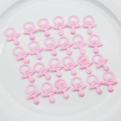 100 de bucăți pentru Baby Shower, roz albastru, bavete din țesătură, suzete, hrănitor, confeti, stropituri pentru ziua de naștere, pentru băiat/fată, pentru decorațiuni de petrecere.