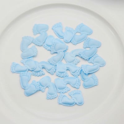 100 de bucăți pentru Baby Shower, roz albastru, bavete din țesătură, suzete, hrănitor, confeti, stropituri pentru ziua de naștere, pentru băiat/fată, pentru decorațiuni de petrecere.