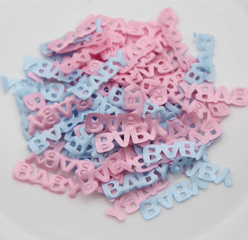 100 de bucăți pentru Baby Shower, roz albastru, bavete din țesătură, suzete, hrănitor, confeti, stropituri pentru ziua de naștere, pentru băiat/fată, pentru decorațiuni de petrecere.