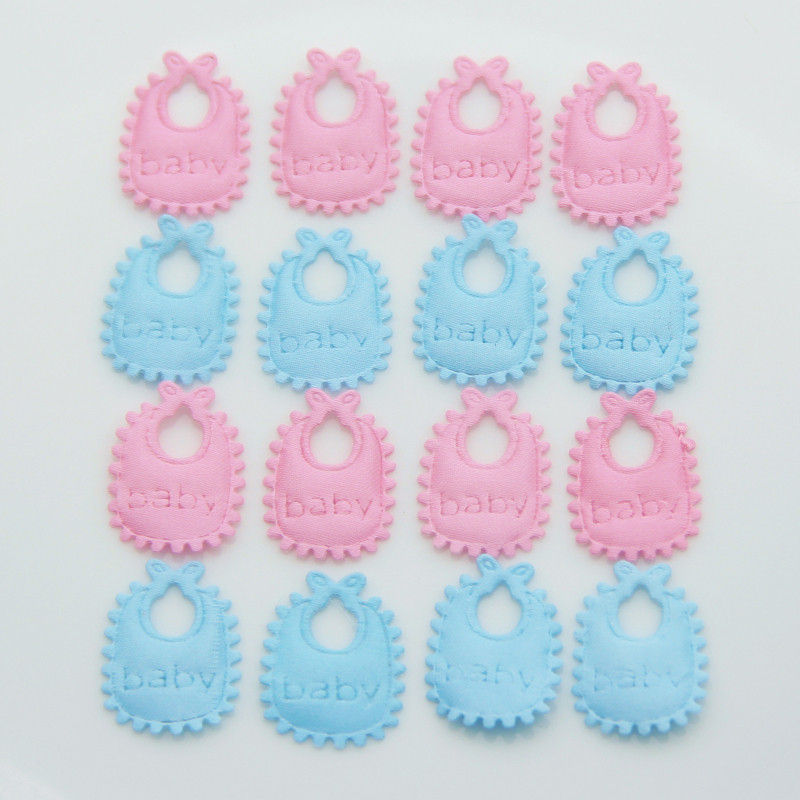 100 de bucăți pentru Baby Shower, roz albastru, bavete din țesătură, suzete, hrănitor, confeti, stropituri pentru ziua de naștere, pentru băiat/fată, pentru decorațiuni de petrecere.