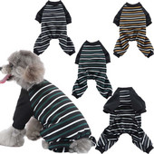 Strips Hanorace pentru câini Salopetă Haine pentru animale de companie Costum de pijamale pentru câini Pijama pentru cățeluș pisică Trening pentru câini de talie mică Yorkie Animale de companie Treninguri XS