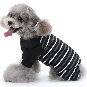Strips Dog Hoodies Jumpsuit Pet Ρούχα Στολή πιτζάμες για σκύλους Puppy Cat Πιτζάμες αθλητική φόρμα για μικρά σκυλιά Yorkie Pets αθλητικές φόρμες XS