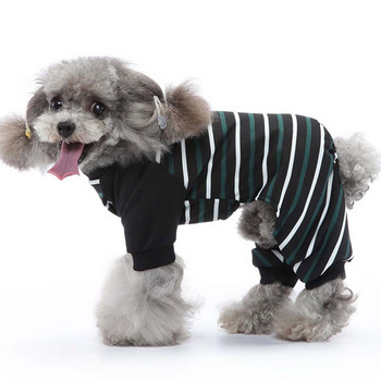 Strips Dog Hoodies Jumpsuit Pet Ρούχα Στολή πιτζάμες για σκύλους Puppy Cat Πιτζάμες αθλητική φόρμα για μικρά σκυλιά Yorkie Pets αθλητικές φόρμες XS