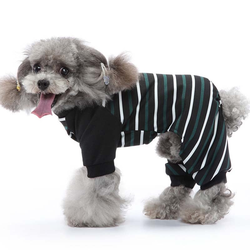 Strips Hanorace pentru câini Salopetă Haine pentru animale de companie Costum de pijamale pentru câini Pijama pentru cățeluș pisică Trening pentru câini de talie mică Yorkie Animale de companie Treninguri XS