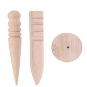 MIUSIE 1PCS ar rokām izgatavots daudzizmēru pulēšanas stieņa ādas amatniecības malas, slīpētais apaļkoks, DIY ādas malu apgriešanas pulēšana