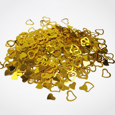 15 G/táska 13 mm-es DIY szerelmes szív konfetti piros arany színű konfetti partidíszek születésnapi esküvői parti kellékekhez lakberendezés