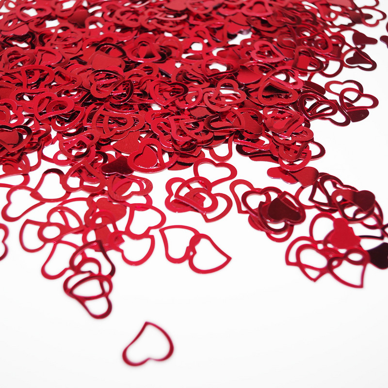 15 G/táska 13 mm-es DIY szerelmes szív konfetti piros arany színű konfetti partidíszek születésnapi esküvői parti kellékekhez lakberendezés