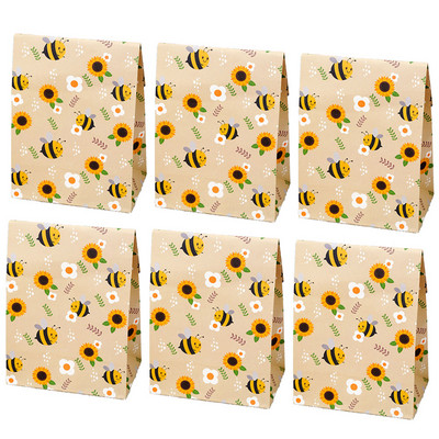 6db Honey Bee Ajándékzacskó Poszméh tematikus buli cukorka kedvenc gyerekeknek HoneyBee születésnapi parti dekoráció baba zuhany kellékek