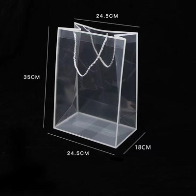 Кутия за опаковане на цветя Прозрачен PVC букет цветя Опаковка Цветарска декорация Дълга торбичка Прозрачна чанта Колокационна опаковъчна чанта