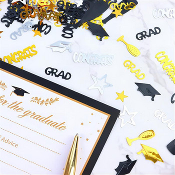 30g Graduation Season Glitter Confetti Graduation Party Γιορτάζει Πετώντας Κύπελλο Κρασιού κομφετί Διδακτορικό καπέλο Διακόσμηση PVC από χρυσό