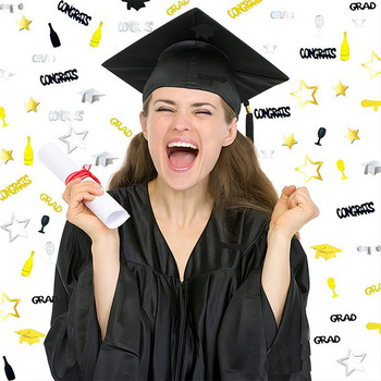 30g Graduation Season Glitter Confetti Graduation Party Γιορτάζει Πετώντας Κύπελλο Κρασιού κομφετί Διδακτορικό καπέλο Διακόσμηση PVC από χρυσό