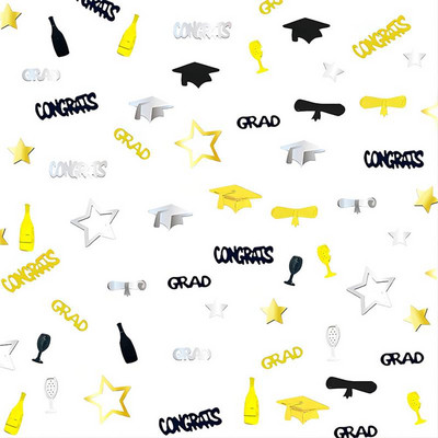 30g Sezona diplomiranja Svjetlucavi konfeti Maturantska zabava slavi Bacanje konfeta Šalica za vino Doktorski šešir Zlatni PVC ukras