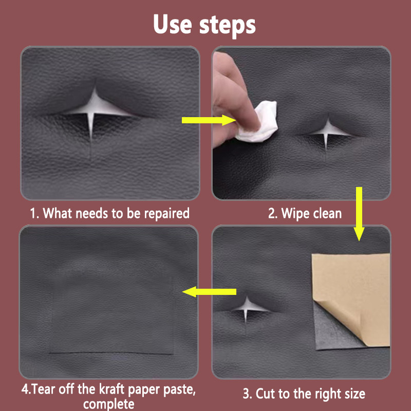 25x30 cm lipnus odos taisymo lipdukas, skirtas odinei sofai, automobilio sėdynei, odos remontui namuose Atnaujinti pataisyti odos priedai
