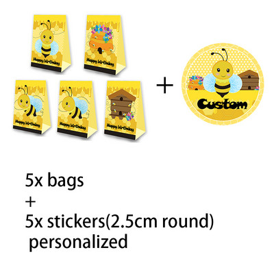Tema pčela Party Favor Kutija za kokice Kutija za slatkiše Poklon kutija Blagdanska tema Potrepštine za rođendansku zabavu Dekoracija Potrepštine za zabavu